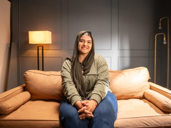 smiling person