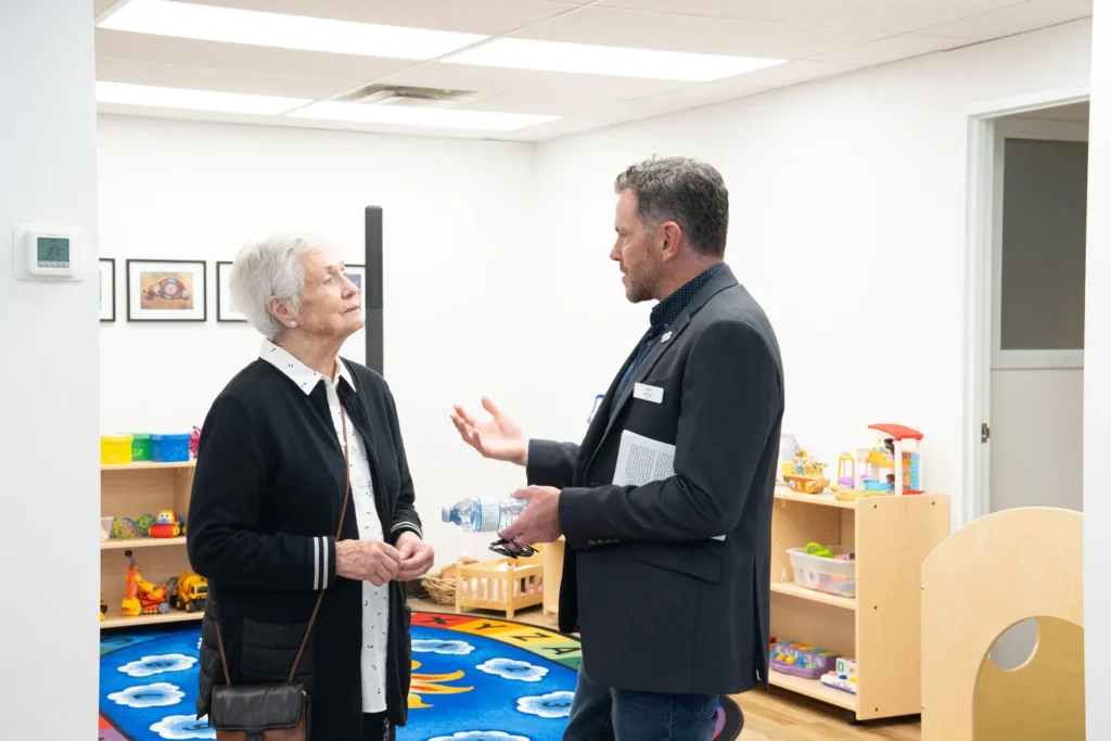 A New Space for Families to Flourish chatting with the leaders