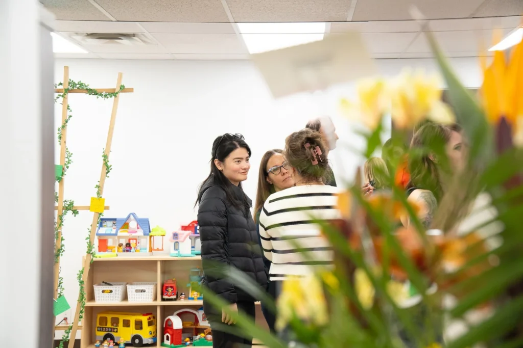 A New Space for Families to Flourish hanging