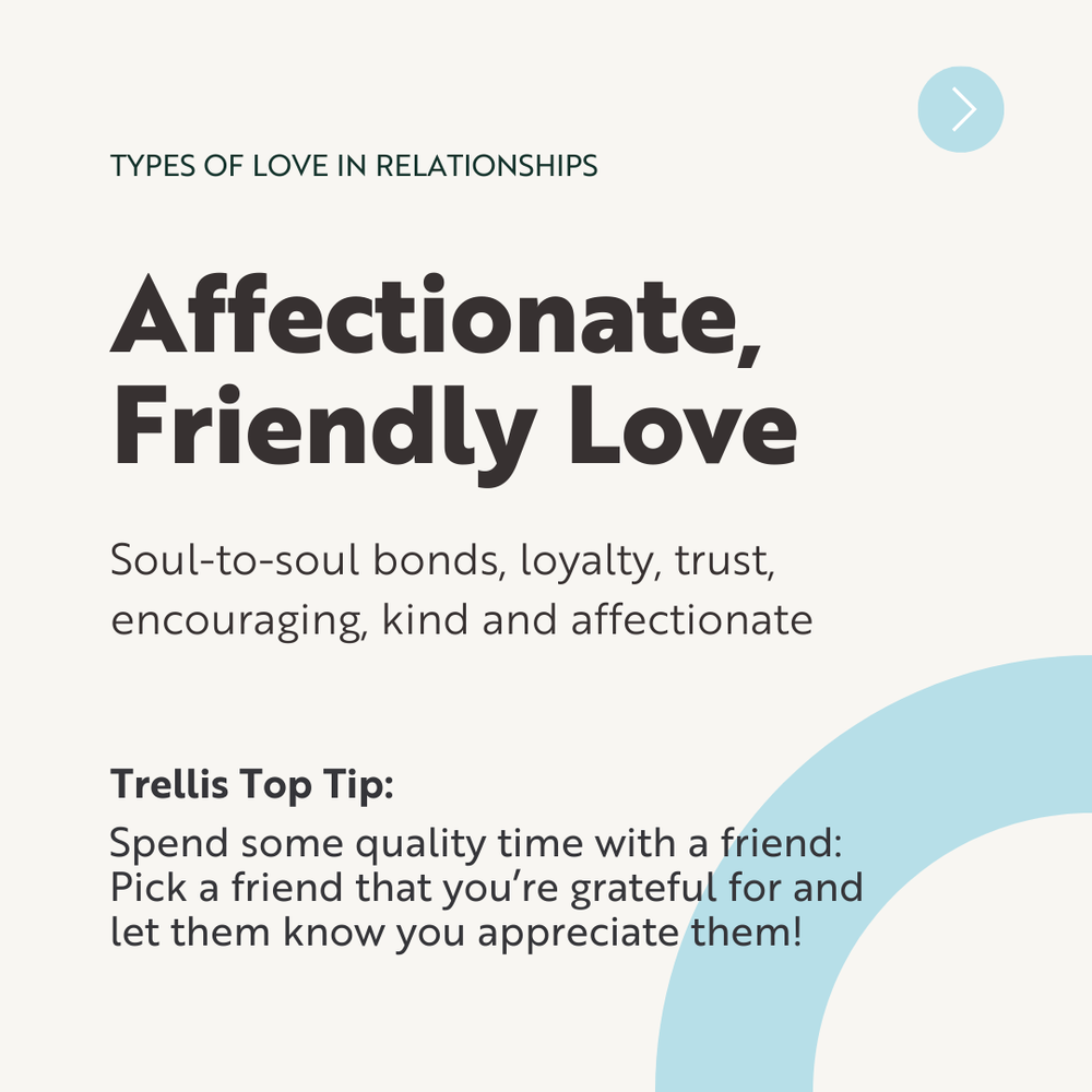 Celebrating Different Kinds of Love affectionate, friendly love