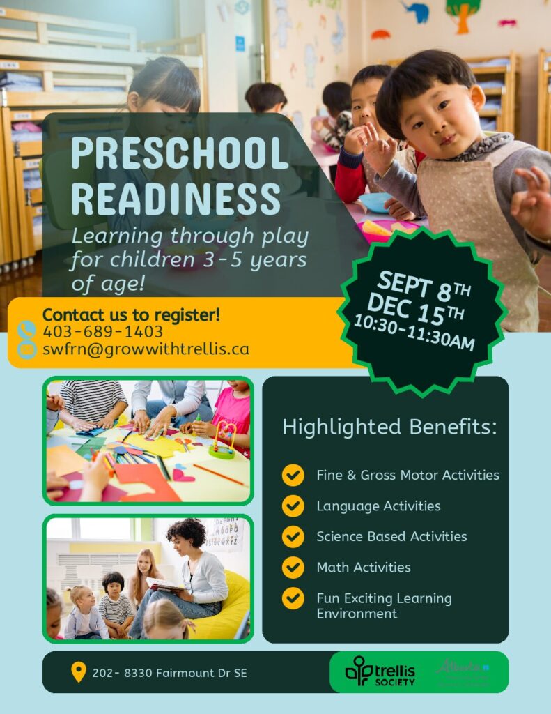 Southwest Calgary Family Resource Network Prescool Readiness 2 pdf